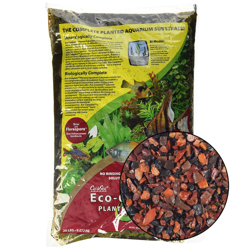 CaribSea Eco-Complete Planted Aquarium Substrate Red 20lb (00771)