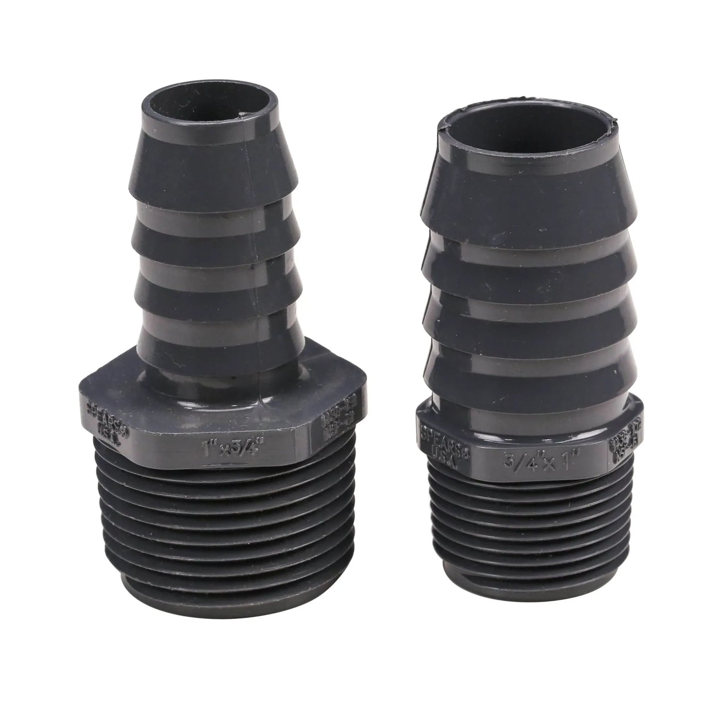 SCH 80 Straight Male Reducing Insert 1" NPT x 3/4" Barb